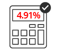 Promotional Annual Rates as low as 4.91%