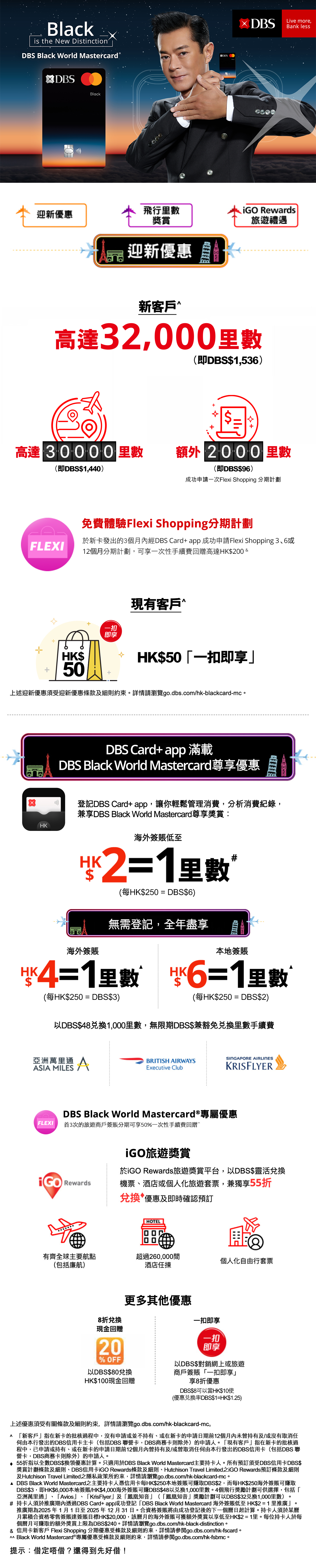 DBS Black World Mastercard 迎新優惠