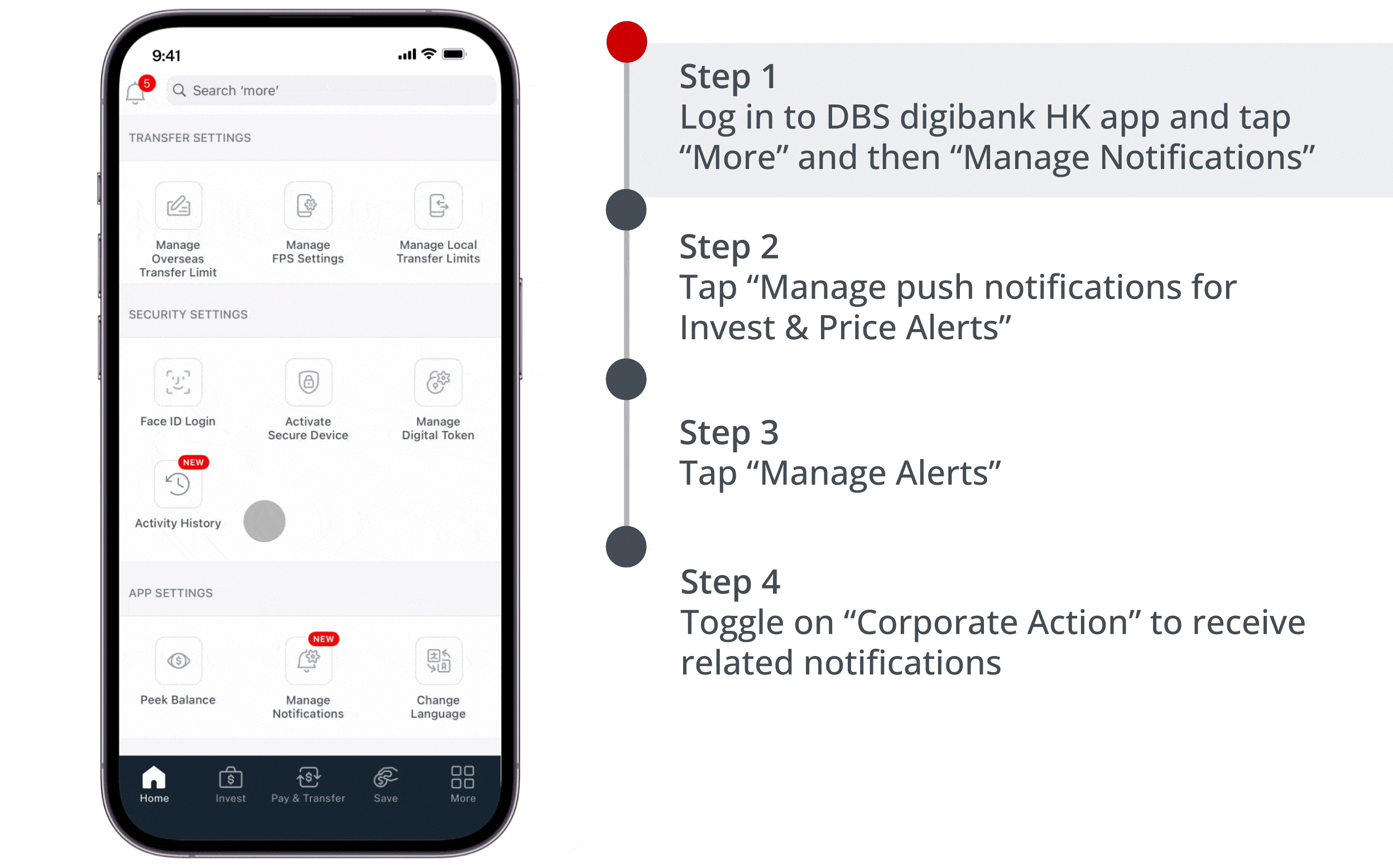How to manage corporate action notifications