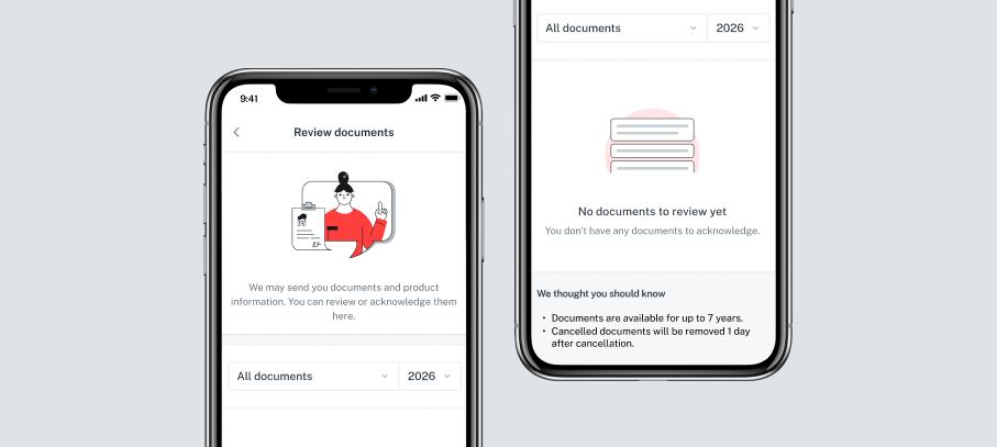 Why is there no document after I enter “Review document”?