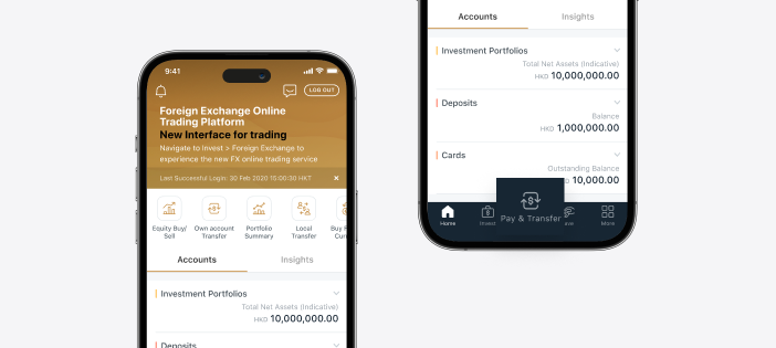 Log in to DBS digibank HK app and tap <Pay & Transfer> on the bottom menu