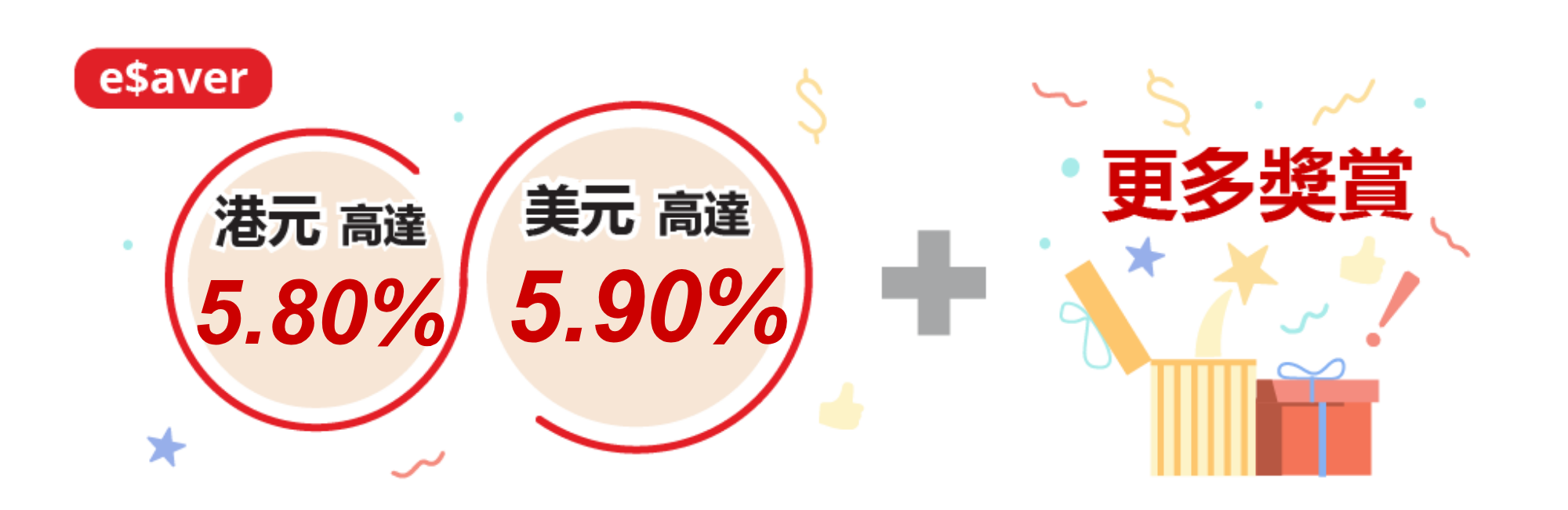 e$aver儲蓄存款合計年利率高達5.9%