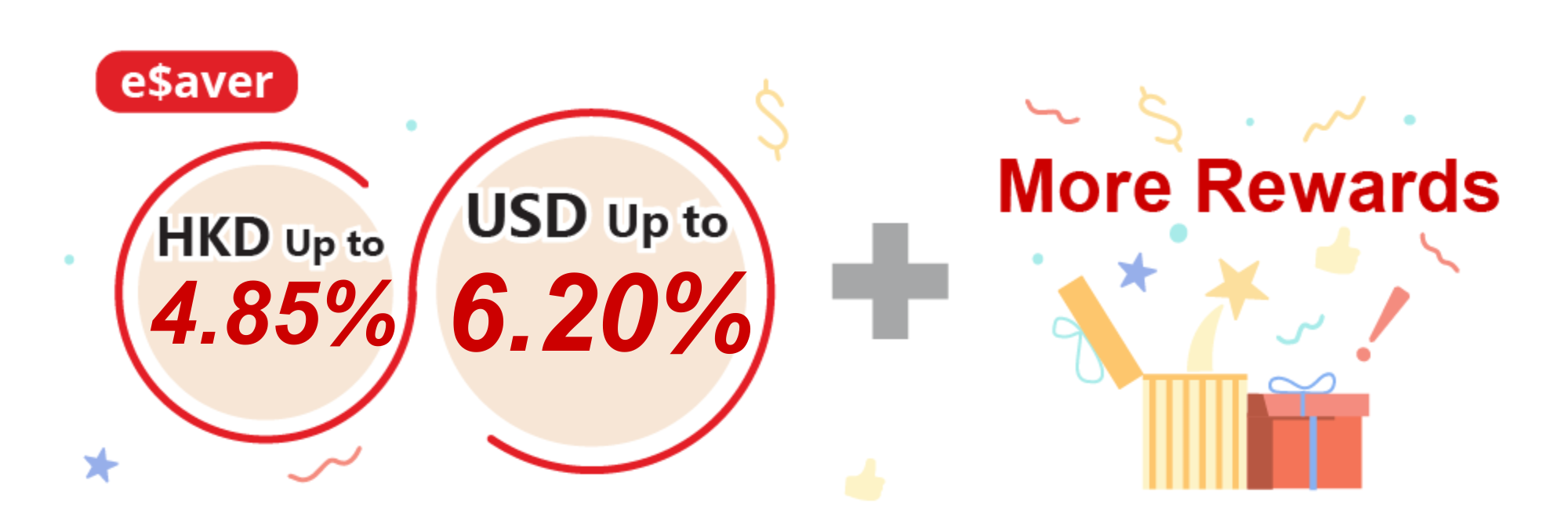 e$aver Total Savings Interest Rate up to 6.2% p.a.