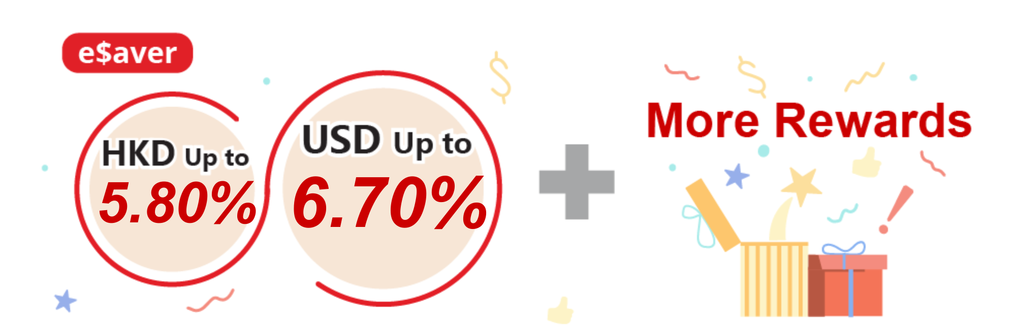 e$aver Total Savings Interest Rate up to 6.70% p.a.