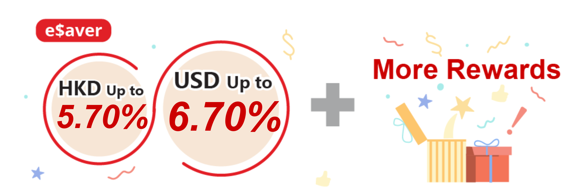 e$aver Total Savings Interest Rate up to 6.70% p.a.