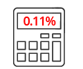 Annualized percentage rate as low as 3.83%, monthly flat rate as low as 0.04%