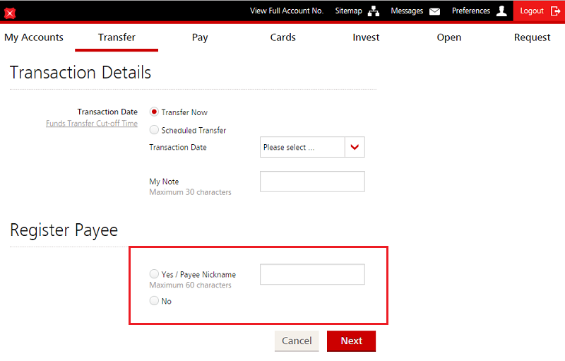 Help & Support Transfer money to 3rd party DBS account DBS Bank