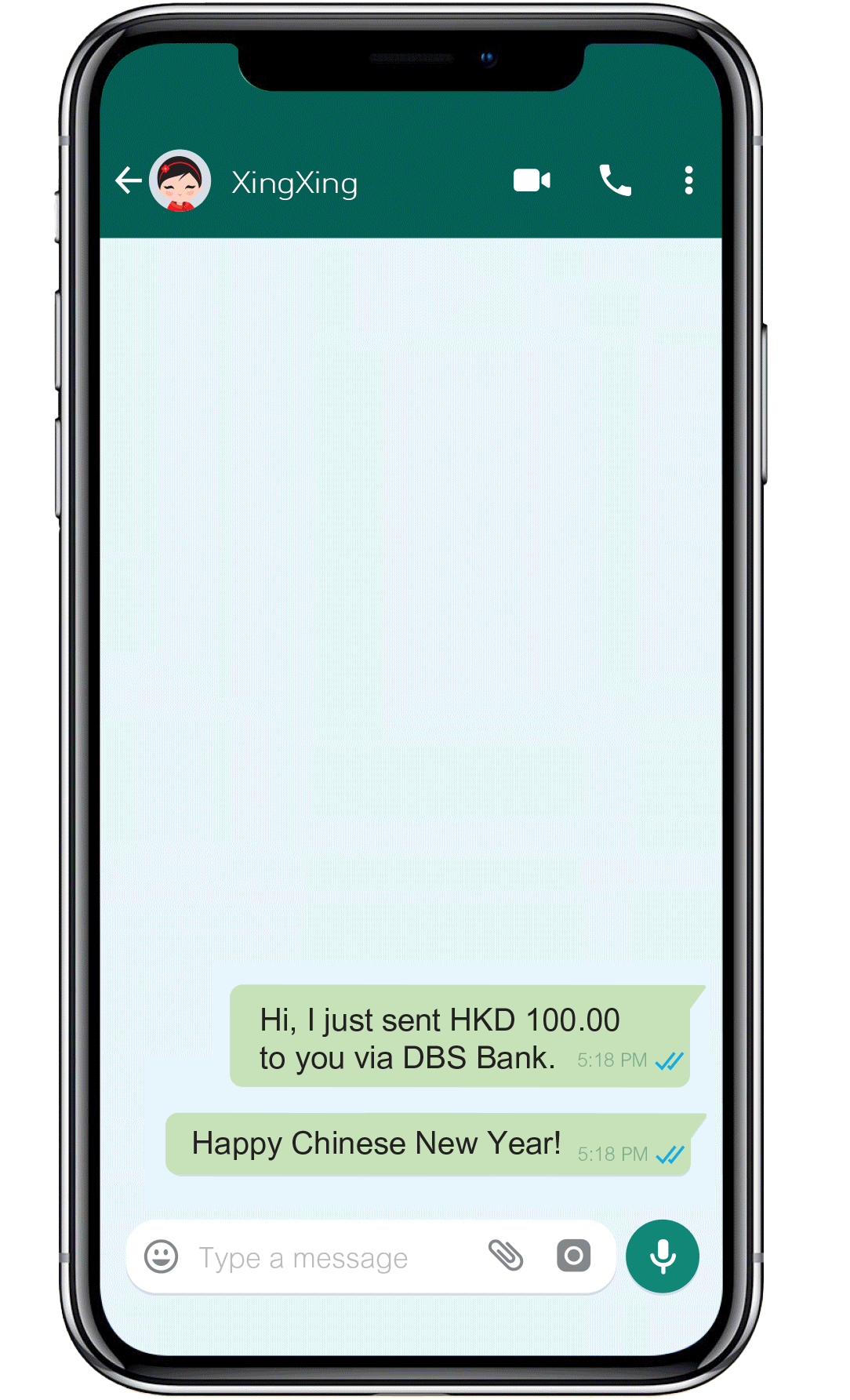 Choose to send your festive greetings with messaging applications