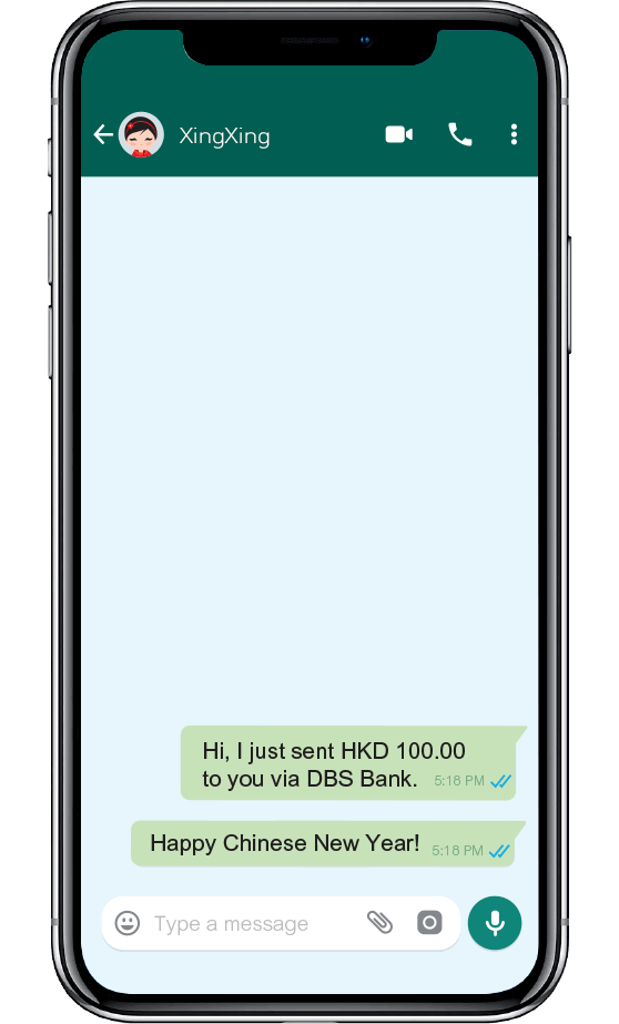 Choose to send your festive greetings with messaging applications