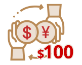 HK$100 Cash Rebate on Foreign Currency Trading